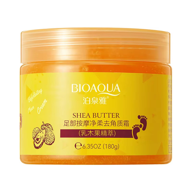 Bioaqua Shea Butter Foot Massage Scrub Exfoliating Cream 180g