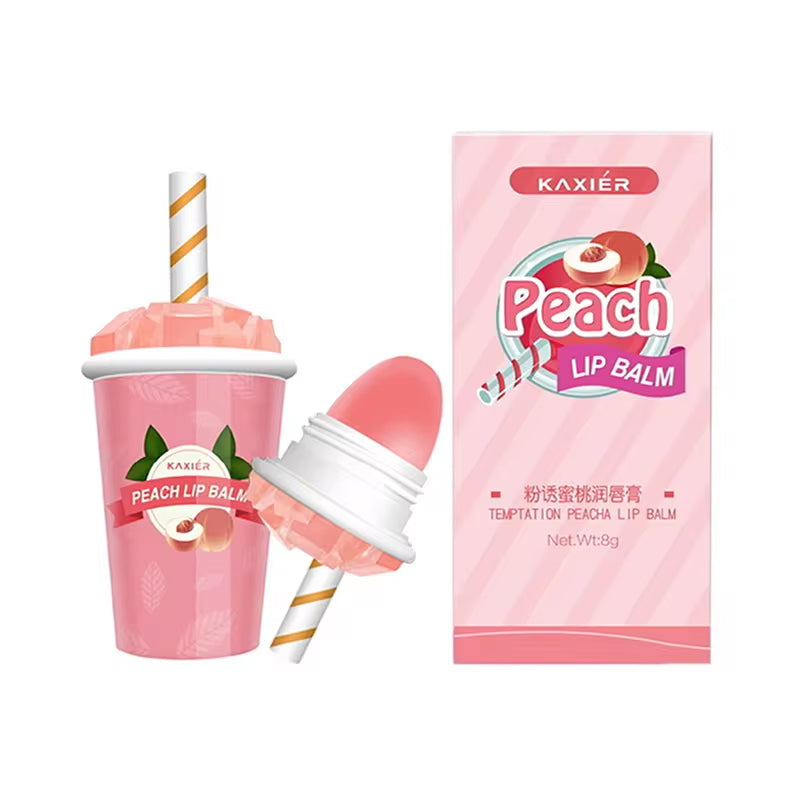 KAXIER 1Pcs Crush Cup Lip Balm Natural & Moisturizing Ice Cream Lip Balm