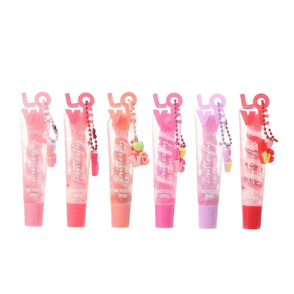 HUDAMOJI Butterfly Love Multicolor Spiral Lip Gloss Set