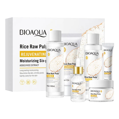 6 Step BIOAQUA Rice Raw Pulp Facial Skin Care Set