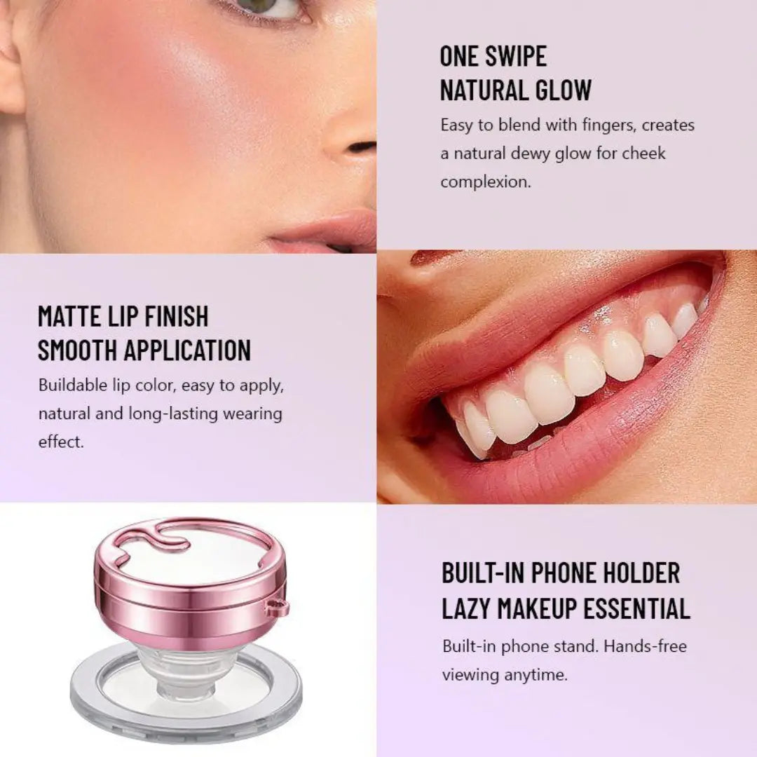 HUES QUEEN 2-in-1 Lip & Cheek Cream Blush | Mousse Texture Lip & Cheek Tint | Cream Blush (Copy)