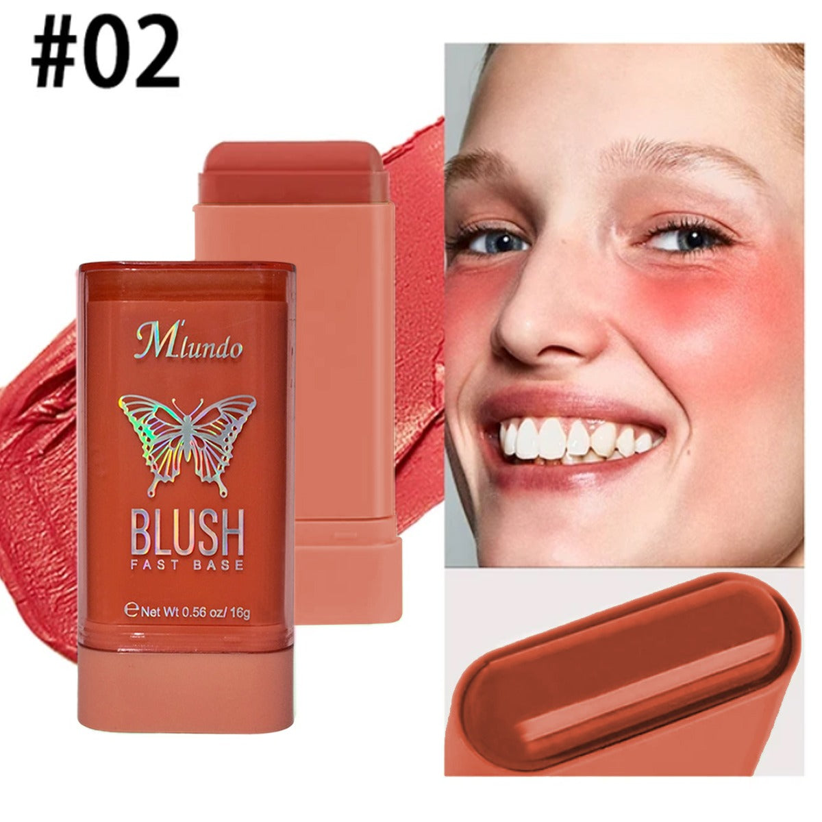 3pcs On The Glow Blush Stick Cheek Lip Tinted Mosturised Blush Stick Highlight Stick (Copy)