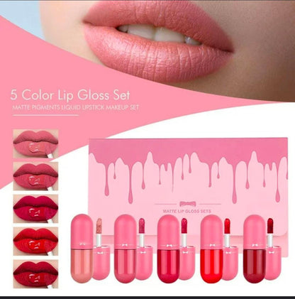 Gegemoon Mini Matte Lip Gloss 5pcs Set