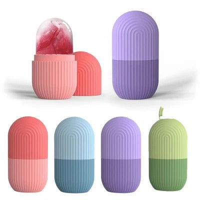 Silicone Ice Face Roller - Contouring Massager for Acne Reduction and Skin Care