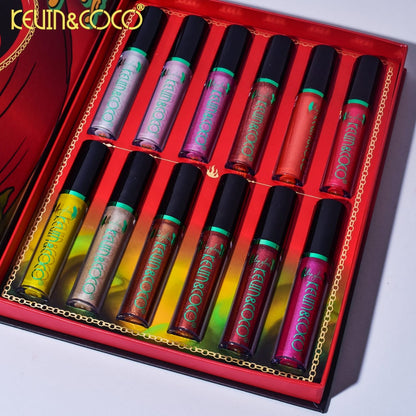 Kevin&Coco® 12-Color Evil Queen Lip Gloss Set