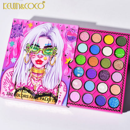 KEVIN&COCO 102-Color Tatoo Icons Eyeshadow Palette