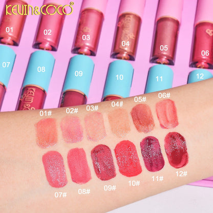 KEVIN&COCO 12-Color Start Now Lip Gloss Set