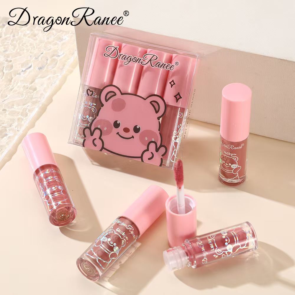 Dragon Ranee Long Lasting Lip Stain Set of 4 Lip gloss Waterproof Lip Color Kit