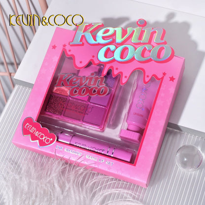 KEVIN&COCO 9-Color Lite Pink Makeup Kit