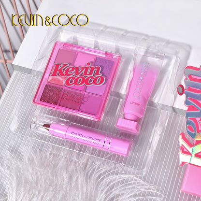 KEVIN&COCO 9-Color Lite Pink Makeup Kit