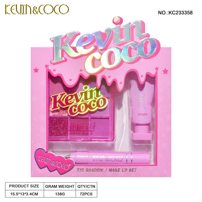 KEVIN&COCO 9-Color Lite Pink Makeup Kit