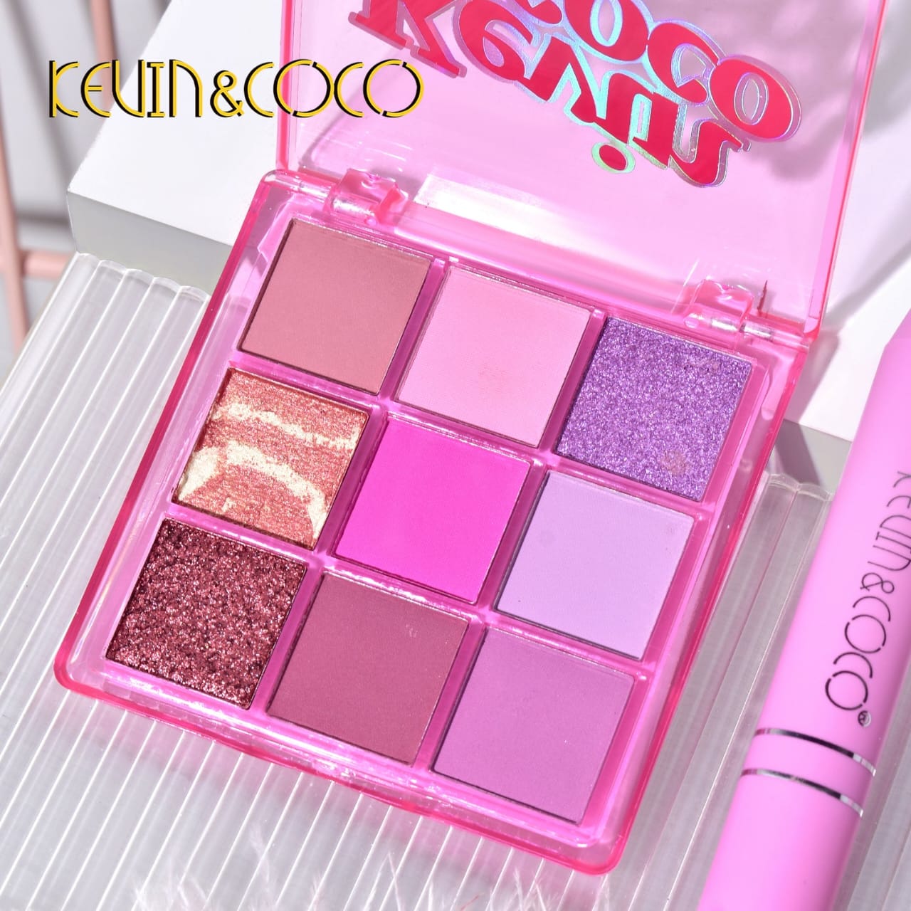 KEVIN&COCO 9-Color Lite Pink Makeup Kit