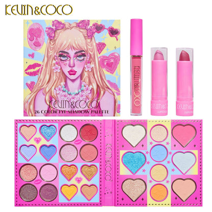 KEVIN&COCO 26-Color Barbie Makeup Kit