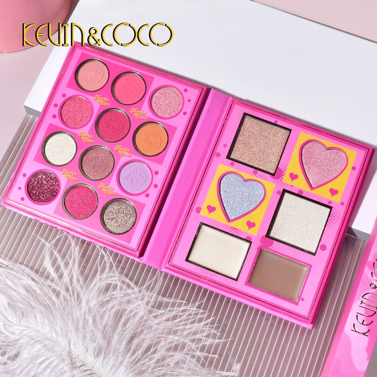 KEVIN&COCO  18-Color Pink Cat Lady Makeup Kit