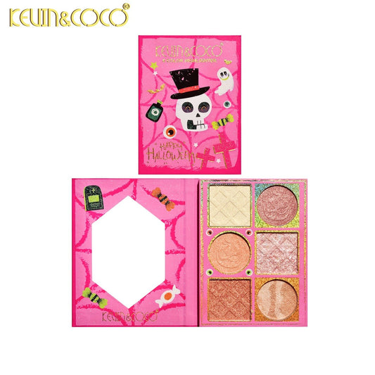 KEVIN&COCO 6-Color Skullduggery & Shimmer Highlighter Palette