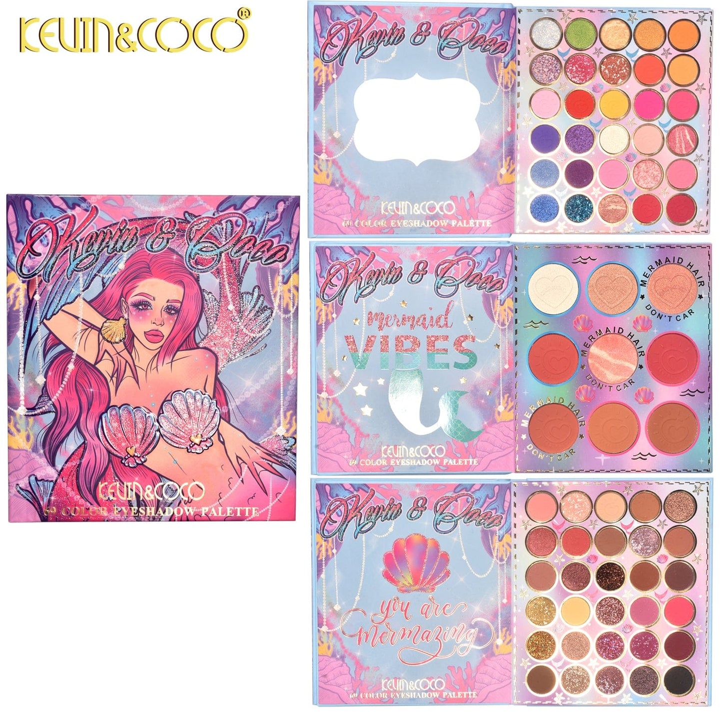 KEVIN&COCO 69-Color Mermaid Eyeshadow Palette