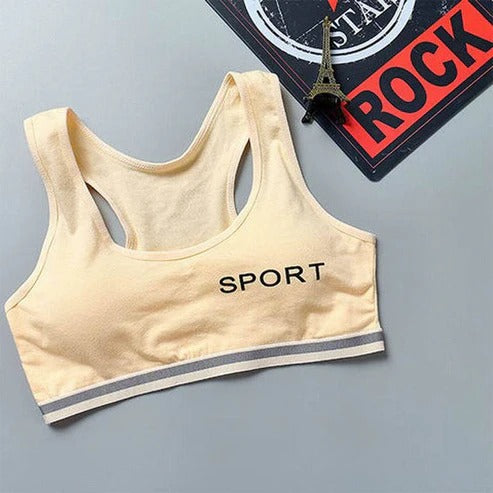 Pack Of 3 Padded Cotton Sports Bra for Women And Girls