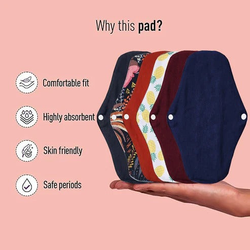 Pack Of 3 Waterproof Women Cloth Sanitary Napkin Menstrual Pad Reusable, Period Pads, Sanitary Pads