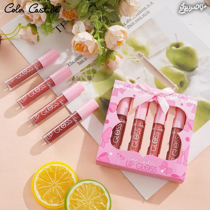 Color Castle 4pcs Matte Lip Gloss Set 24H Long Lasting LipGloss Kit