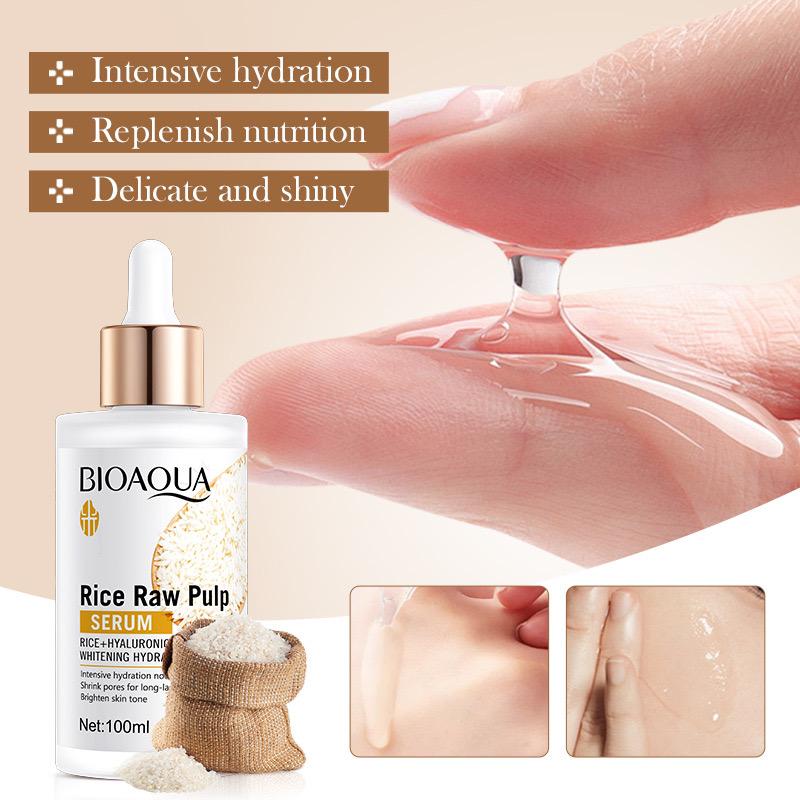 BIOAOUA Hyaluronic Acid Rice Raw Pulp Essence Face Serum 100ml