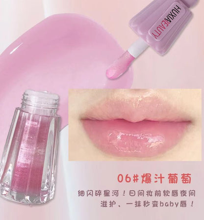 Water Light Lip Gloss Jelly Lipstick Lip Plumping Oil With Big Brush Head Moisturizing Nourishing Lip Glaze 1pcs