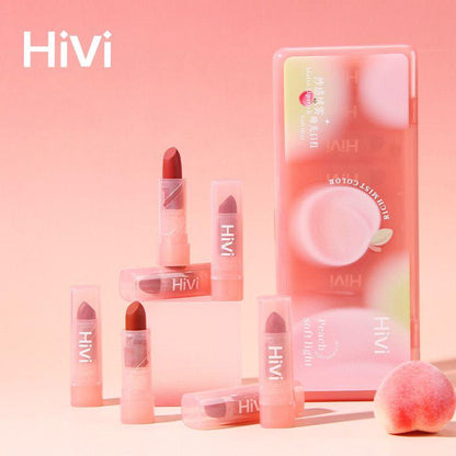 HiVi 10 Pcs Peach Soft Light Matte Lipstick Set