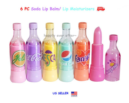 Pack of 3 Cute Lip Balm Transparent Coca Cola Lip Stick Clear Lip Primer & Lip Balm