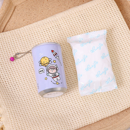 Mini Cartoon Can Makeup Remover Wet Wipes Tissue