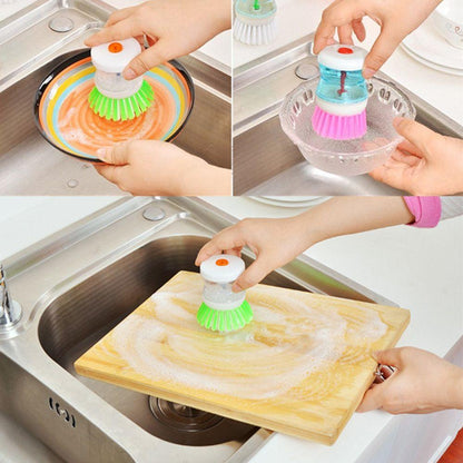 Liquid Soap Dishwasher Brush