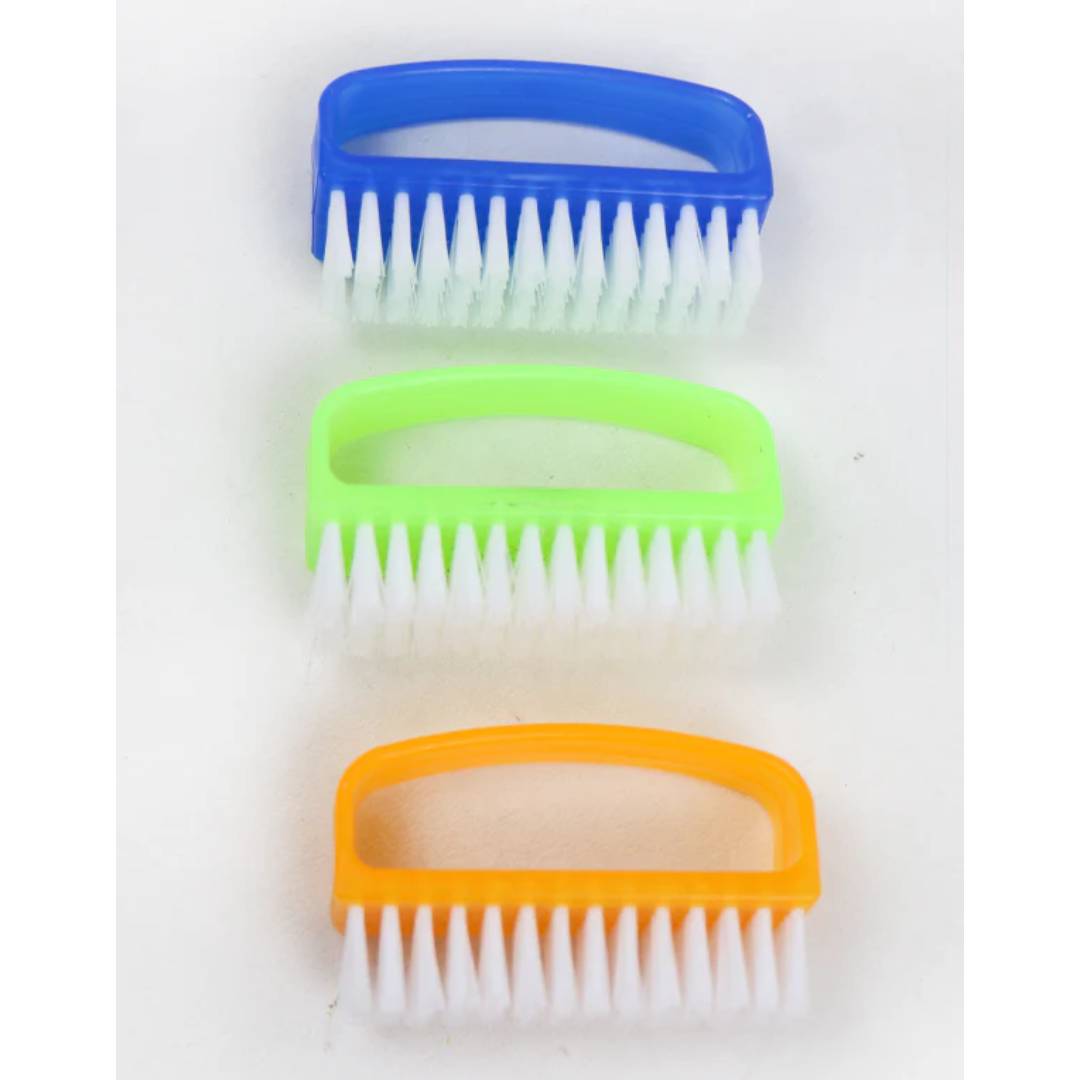 Nail Brush Scrub Hand Fingernail Scrub Cleaning Brushes Color Handle Grip Manicure Pedicure Tool