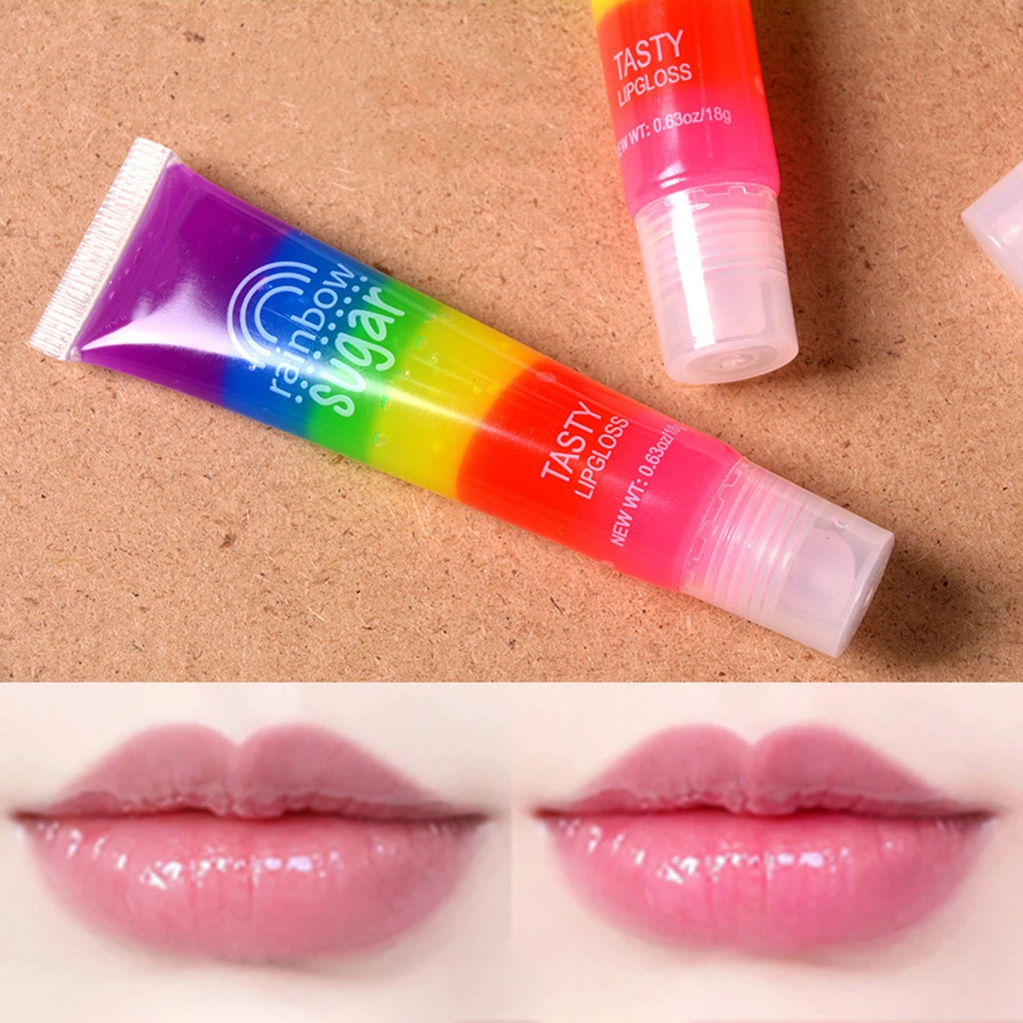 Sugar Rainbow Lip Gloss 1Pcs