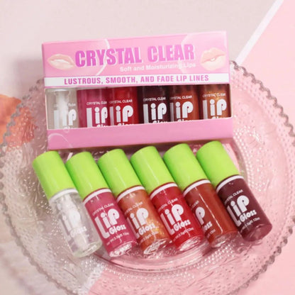 Peinfen Crystal Clear 6 Colors Lip Gloss Set