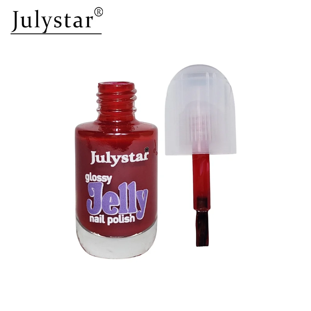 Pack of 12Pcs glossy jelly peel of Nail Polish Julystar