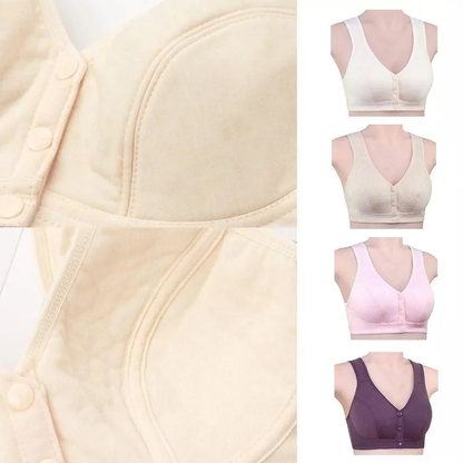 Wide Strap Front Open Non Padded Non Wired Maternity Nursing Bra for Women's