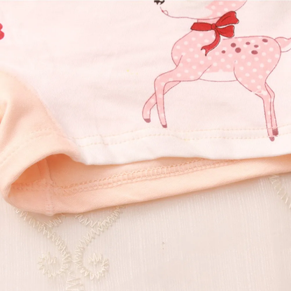 Pack 4 Fashion Kid Girl Panties Cotton Elastane Material, Children Underwear - Comfortable Panties for Girls