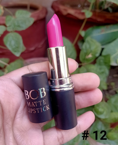 BOB 12 Beautiful Colors Matte Lipstick High Pigment