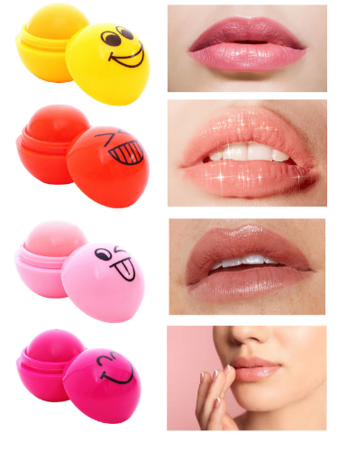 Smiley Emoji Fruit Flavor Nourishment Lip Balm