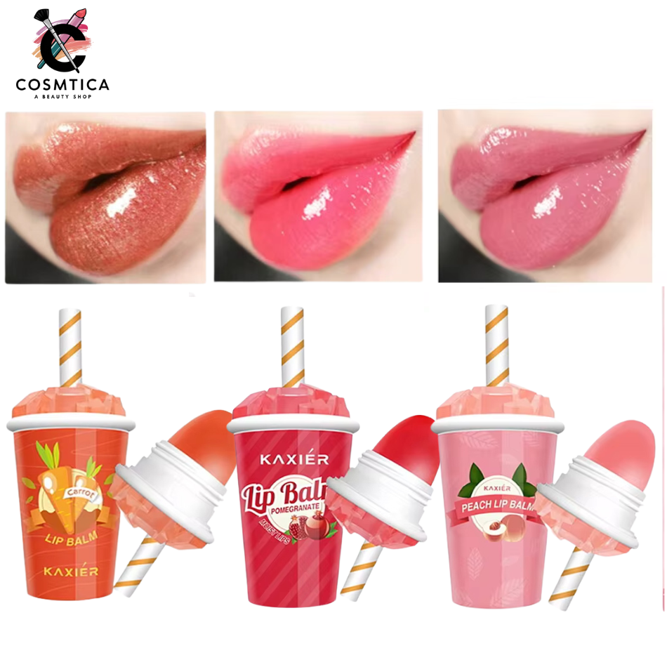 KAXIER 1Pcs Crush Cup Lip Balm Natural & Moisturizing Ice Cream Lip Balm