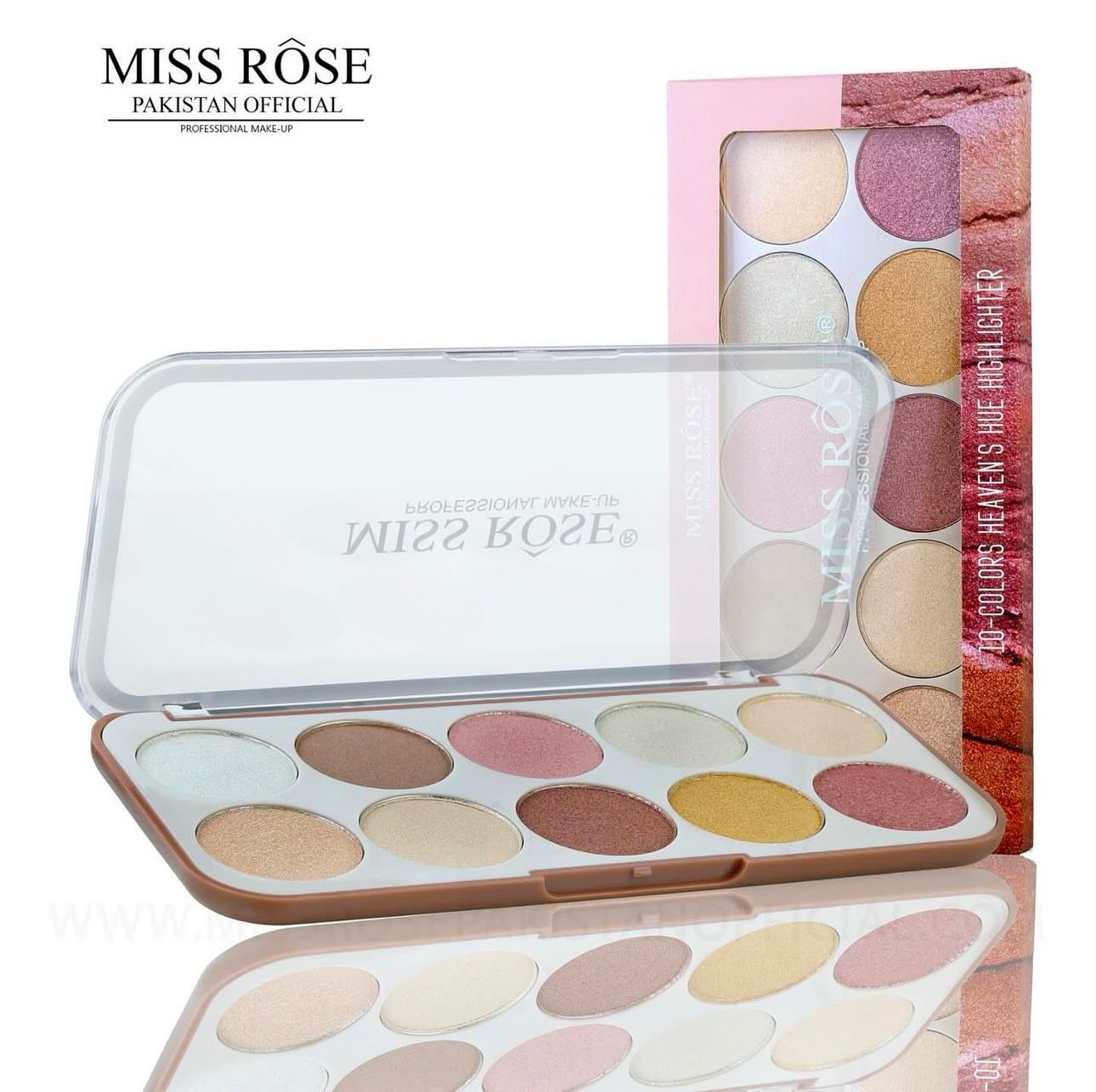 Miss Rose 10 Color Highlighter Palette