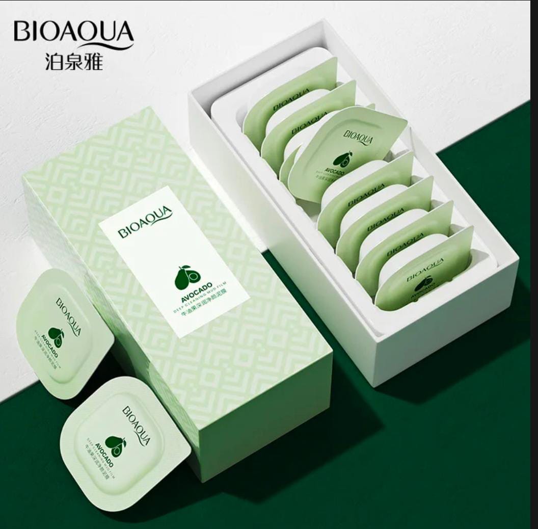 BIOAQUA 8pcs/box Mud Mask Clean Mung Bean Remove Blackhead - 7.5g x 8