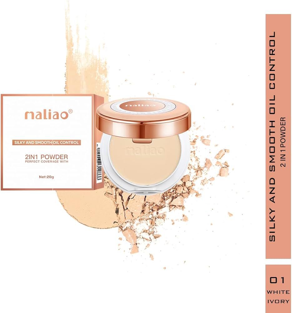 Maliao 2 in1 Perfect Coverage Powder For Girls & Women 20g