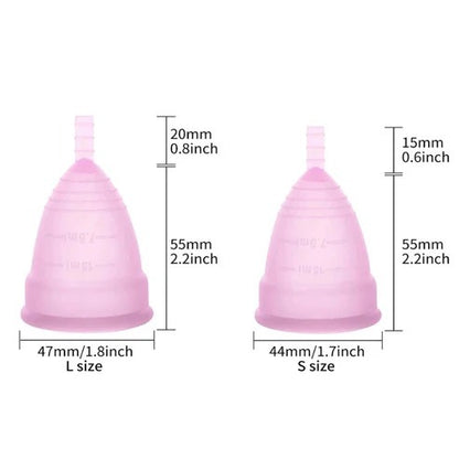 Silicon Menstrual Cups High quality Reusable menstrual cup Medium and Large