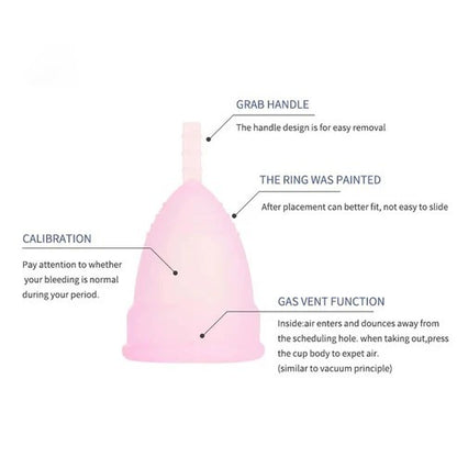 Silicon Menstrual Cups High quality Reusable menstrual cup Medium and Large