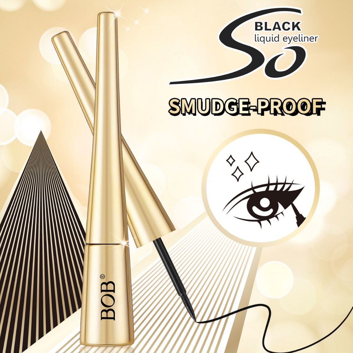 BOB So Black Liquid Eyeliner Waterproof For Women And For Girls 4ml