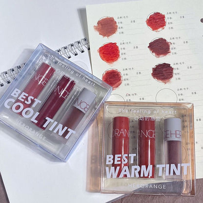 Set Lipstick Set Vegan Lip Tint Luxury China Cosmetic Factory Promotional 3 in 1 Brighten Passionate Mineral Lipstick Set