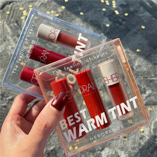 Set Lipstick Set Vegan Lip Tint Luxury China Cosmetic Factory Promotional 3 in 1 Brighten Passionate Mineral Lipstick Set