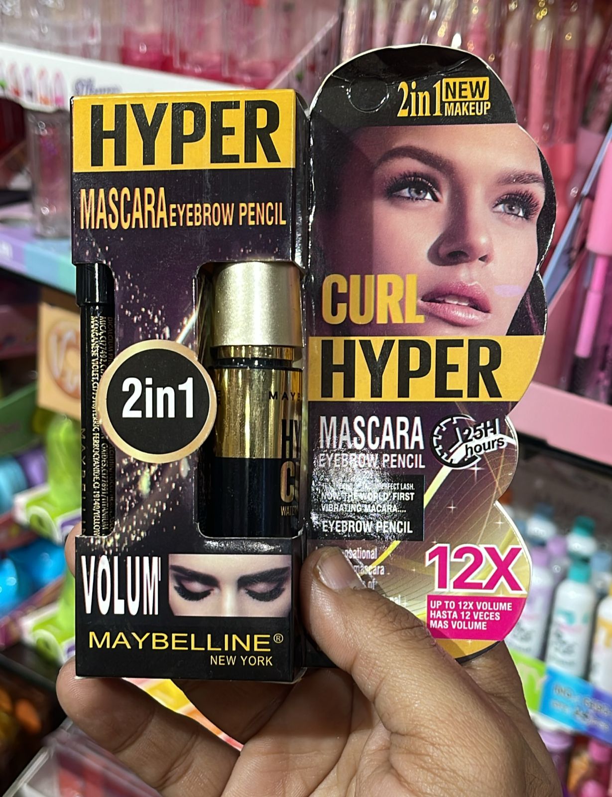 2 in 1 CURL HYPER Mascara and Eyebrow Pencil