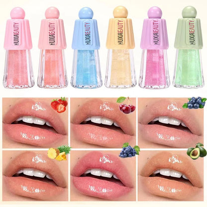 Water Light Lip Gloss Jelly Lipstick Lip Plumping Oil With Big Brush Head Moisturizing Nourishing Lip Glaze 1pcs