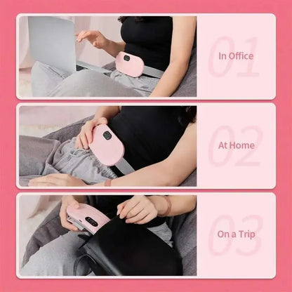 USB Electric Heating Menstrual Heat Pad Belt For Women Period Pain Relief Cramps