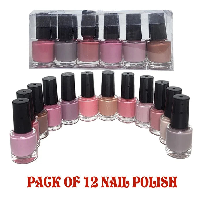 Matte Peel-Off Nail Polish Collection – 12 Vibrant Colors, Eco-Friendly Formula (Nude)